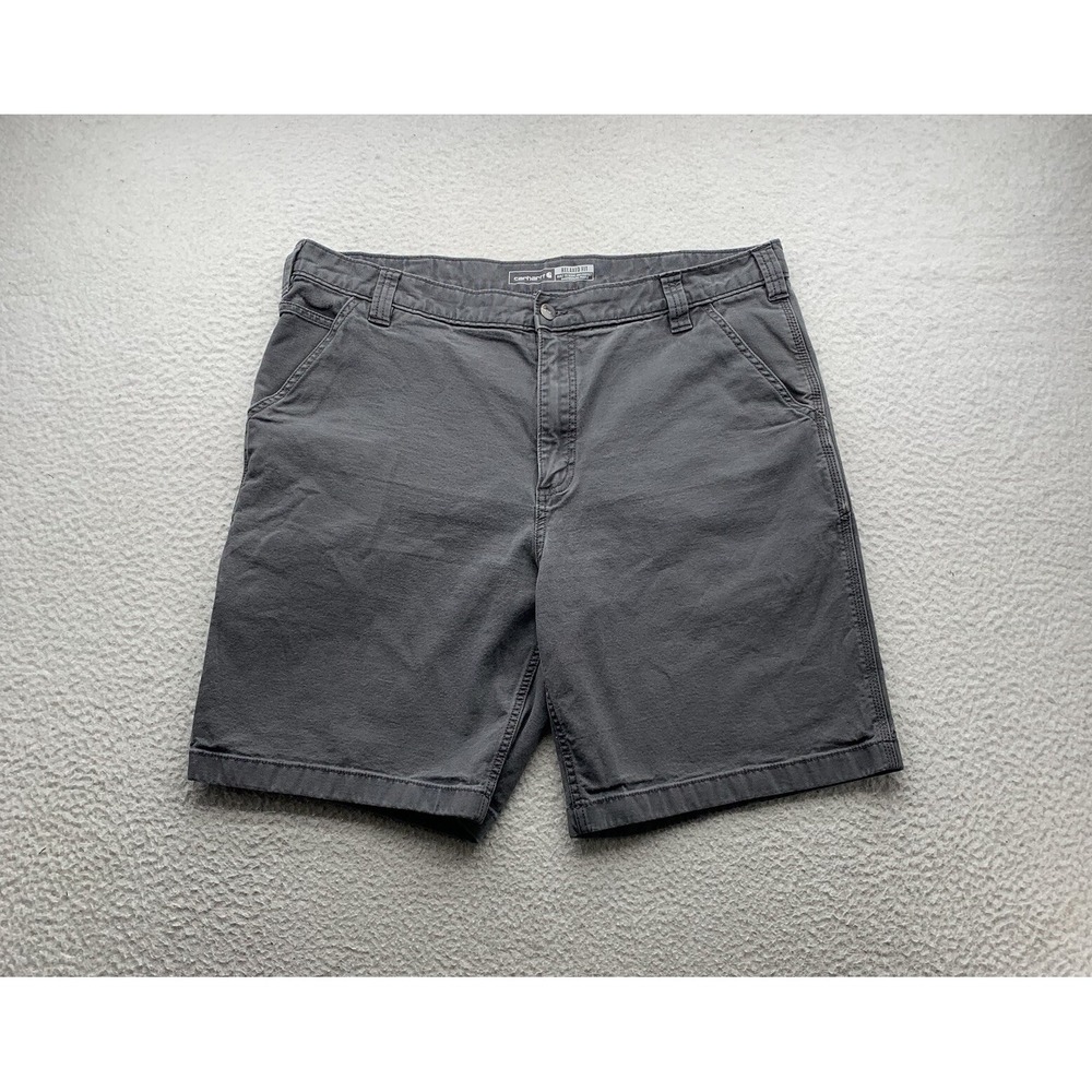 Carhartt Rugged Flex Shorts Mens 40 9" Inseam Canvas Work BS2514-M Gray Relaxed